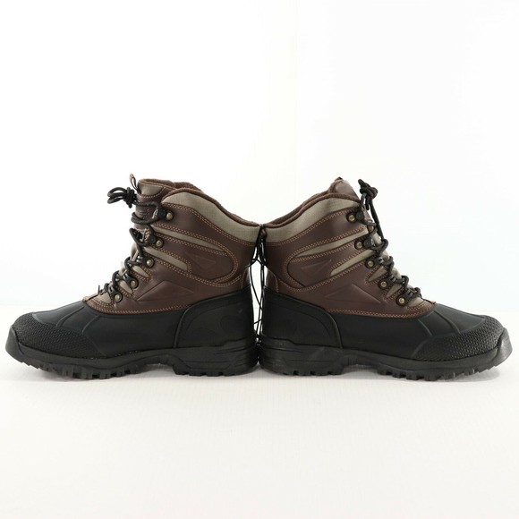 Weatherproof Mens Clint Winter Boots 10 M Brown Memory Foam -20 Rated Hiking NEW - Picture 3 of 8